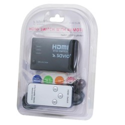Switch HDMI 3 porty + pilot Savio CL-28
