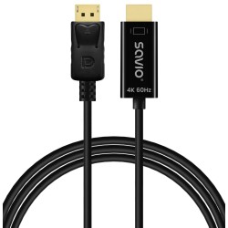 Kabel Savio CL-189 DisplayPort do HDMI 4K 60 Hz | PartsPC.pl
