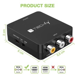 Konwerter Techly AV Composite video i audio 3x RCA na HDMI 1… | PartsPC.pl