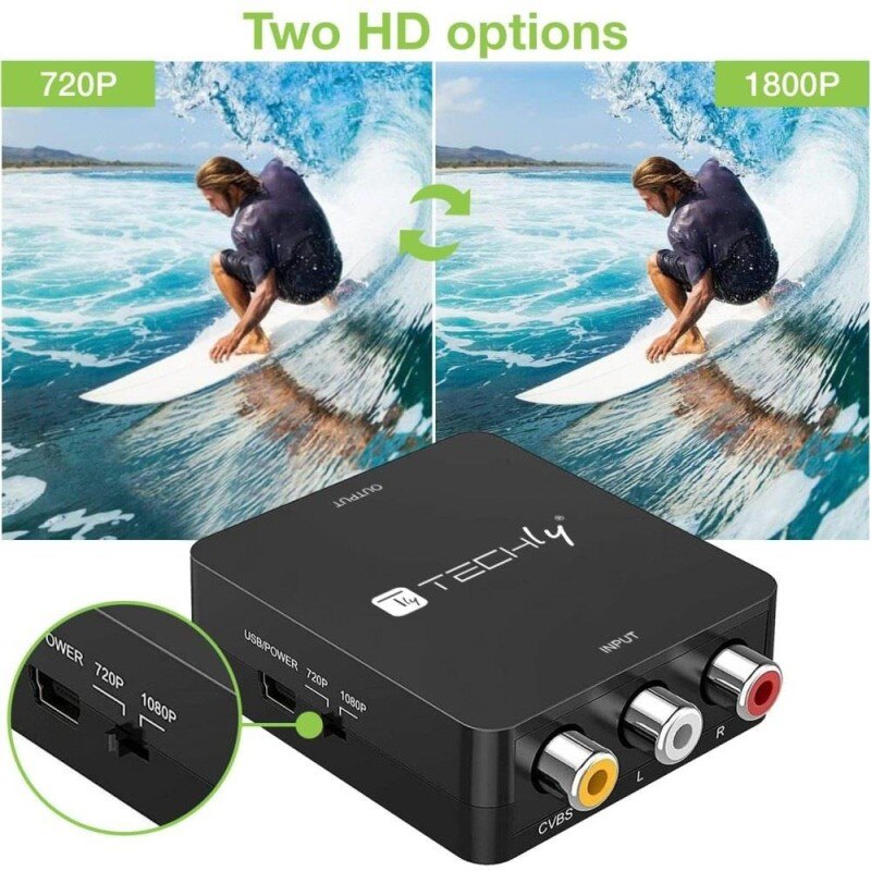 Konwerter Techly AV Composite video i audio 3x RCA na HDMI 1… | PartsPC.pl