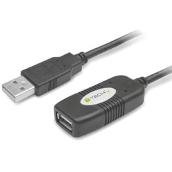 Kabel/Przedłużacz Techly USB 2.0 A-A M/F aktywny 10m czarny… | PartsPC.pl