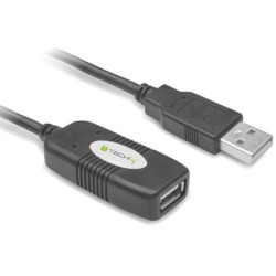 Kabel/Przedłużacz Techly USB 2.0 A-A M/F aktywny 10m czarny… | PartsPC.pl