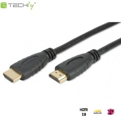 Kabel HDMI Techly HDMI-HDMI 2.0 M/M Ethernet 3D 4K, 6m, czar… | PartsPC.pl