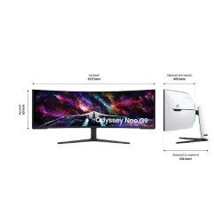Monitor 57 cali G95NC VA 7680x2160 DUHD 32:9 3xHDMI 1xDP 2xUSB 3.0 KVM 1ms 240Hz HAS Gaming zakrzywiony 3Yd2d
