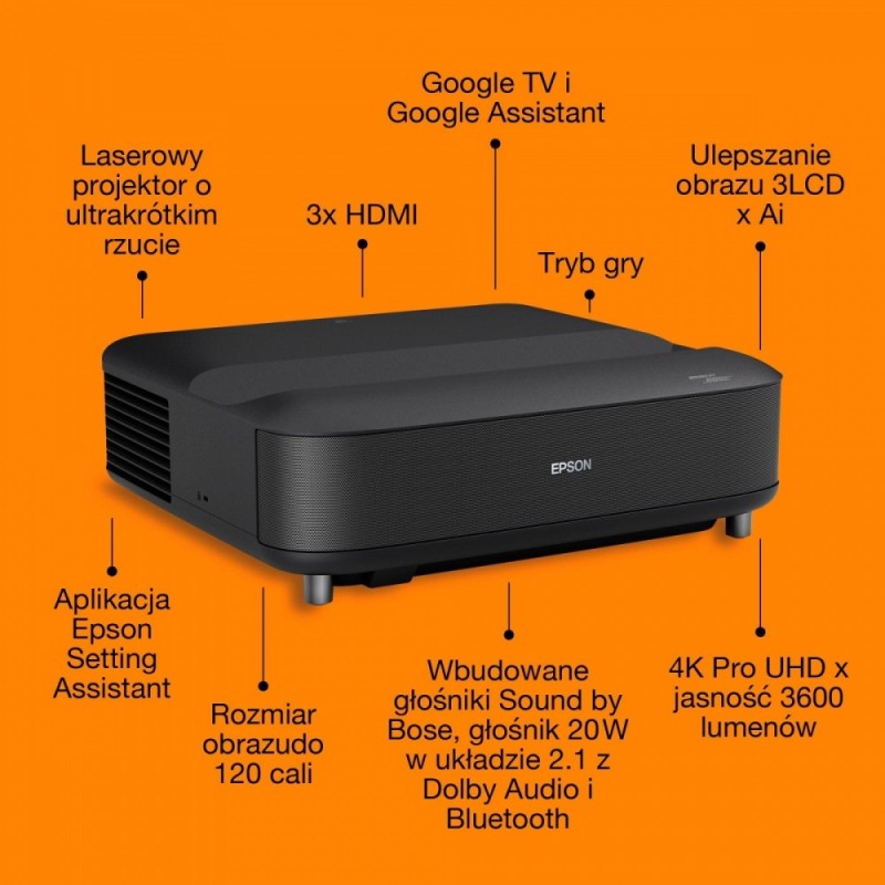 Projektor EH-LS670B 3LCD KD 4KUHD/3600L/5m:1/16:9/czarny | PartsPC.pl