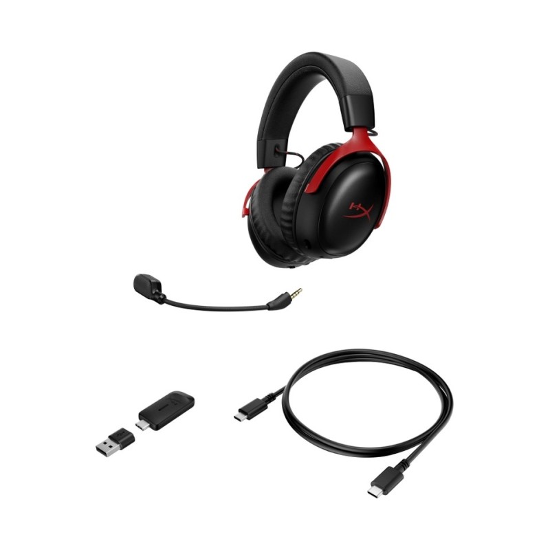 Słuchawki HyperX Cloud III S bezprzewodowe czarny-czerwony G… | PartsPC.pl