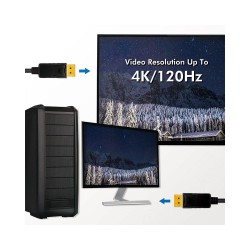 Kabel Techly DisplayPort 1.4 8K DP-DP M/M 2m czarny | PartsPC.pl