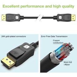 Kabel DisplayPort Techly 2.1 4K*120Hz 3m 54G czarny