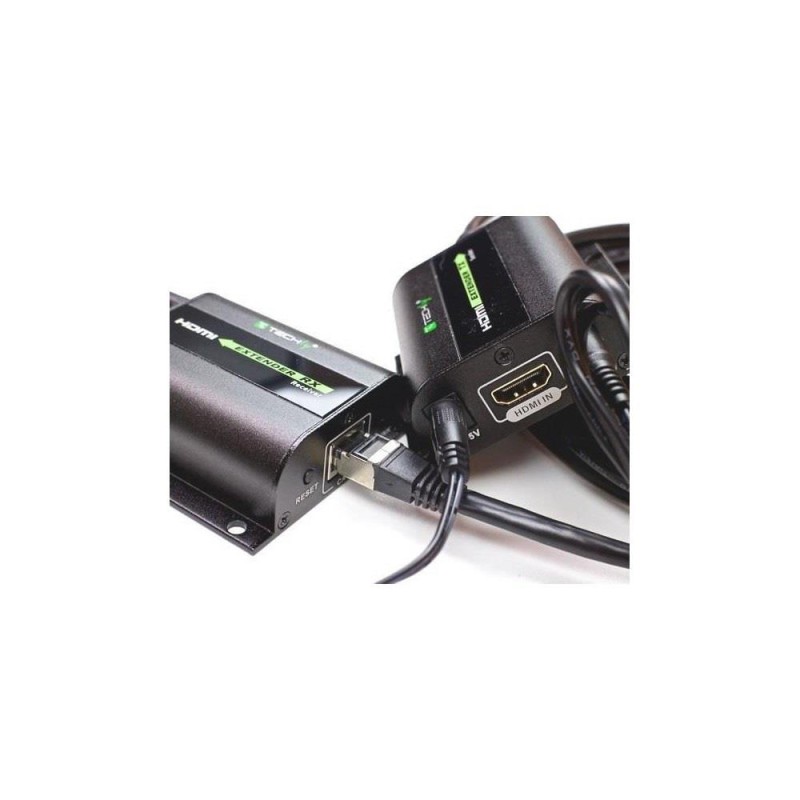 Extender HDMI Techly EXT-E70I po skrętce Cat. 5e/6/6a/7, do 60m, z