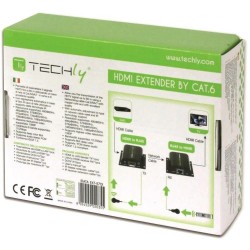 Extender HDMI Techly EXT-E70I po skrętce Cat. 5e/6/6a/7, do 60m, z