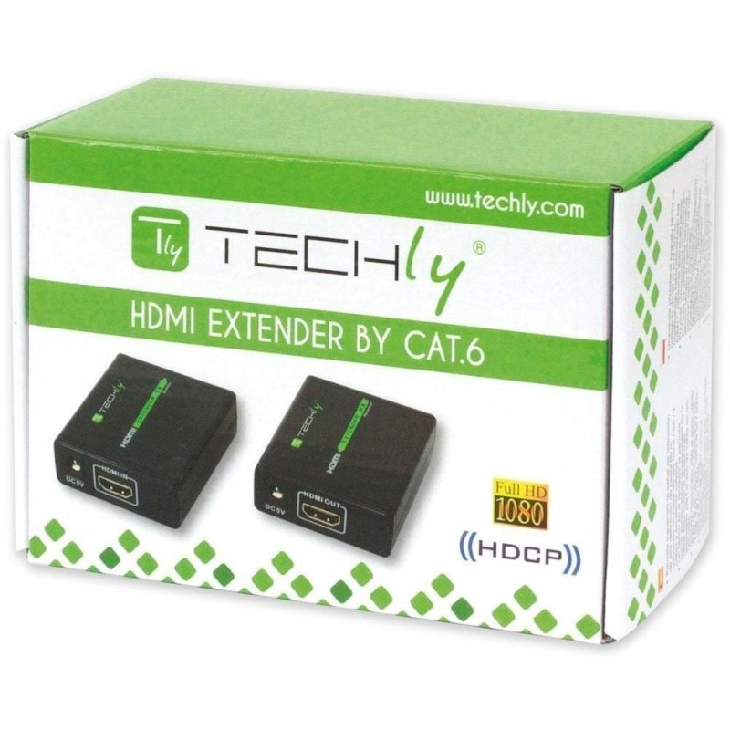 Extender HDMI Techly EXT-E70 po skrętce Cat. 6/6a/7, do 60m, Full HD 3D,