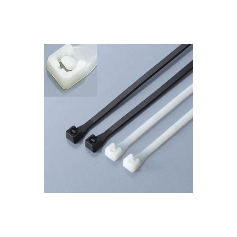 Opaski nylonowe Techly zaciskowe 280x4,8mm, 100 szt., czarne