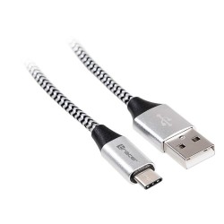 Kabel Tracer USB 2.0 Type-C A Male - C Male 1m czarno-srebrn… | PartsPC.pl
