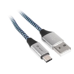 Kabel Tracer USB 2.0 Type-C A Male - C Male 1m czarno-niebie… | PartsPC.pl