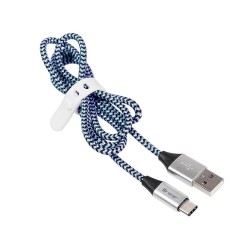 Kabel Tracer USB 2.0 Type-C A Male - C Male 1m czarno-niebie… | PartsPC.pl