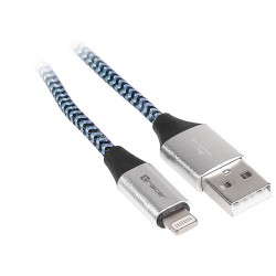 Kabel Tracer USB 2.0 iPhone AM - Lightning 1m czarno-niebies… | PartsPC.pl