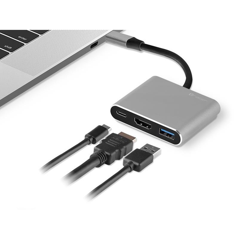 Kabel adapter USB-C Tracer TRAPOD46847 USB-C HDMI 4K USB 3.0… | PartsPC.pl