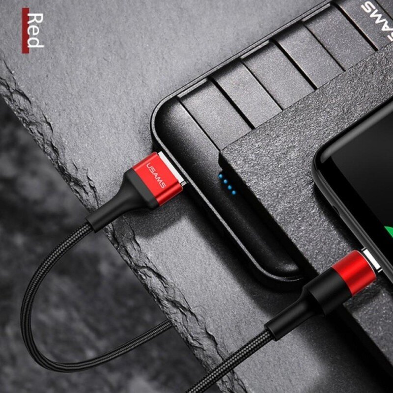 Kabel USB Usams U5 USB-C 1,2m czerwony | PartsPC.pl