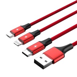 Kabel USB 2.0 Unitek C4049RD, 3w1 USB - USB typ C/microUSB/L… | PartsPC.pl