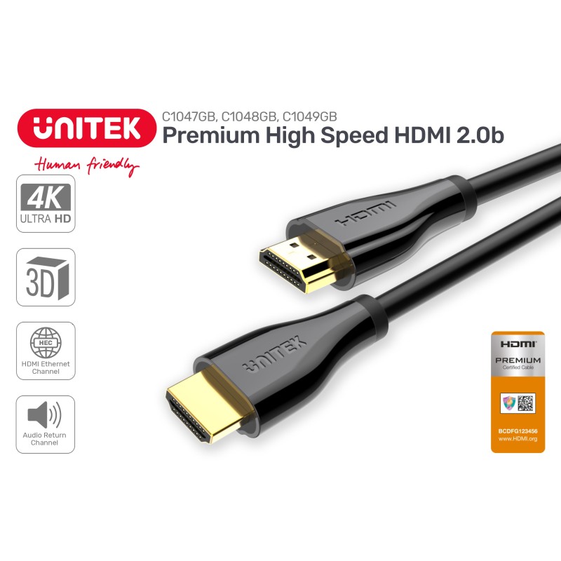 Unitek Certyfikowany przewód HDMI 2.0 1,5m C1047GB