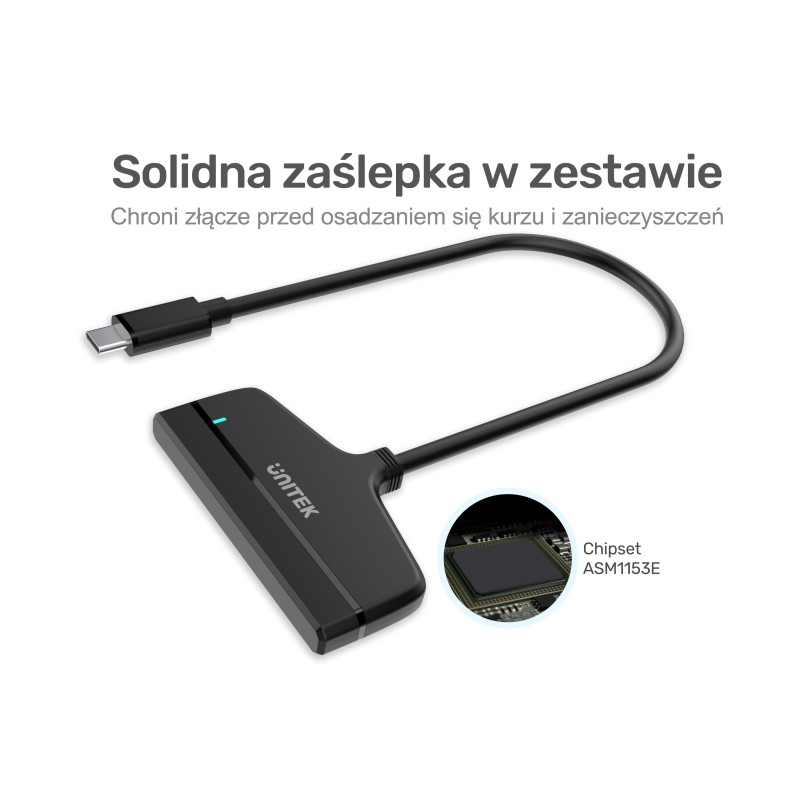 Kabel adapter Unitek Y-1096A USB3.1 Type-C do SATA III 6G | PartsPC.pl