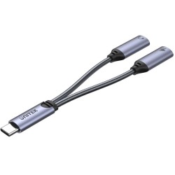 Unitek Adapter USB-C na 2 x port USB-C audio i 18W | PartsPC.pl
