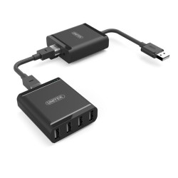 Unitek Y-2516 przedłużacz USB 2.0 po skrętce 4xUSB | PartsPC.pl