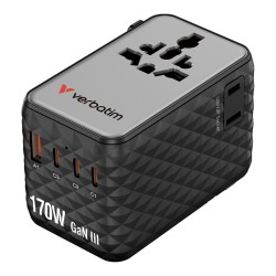 Adapter podróżny Verbatim Charge 'n' Travel GaN III globalny… | PartsPC.pl