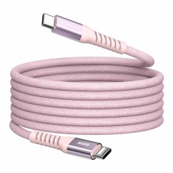 Kabel Verbatim USB-C(M) - USB-C(M) 1,2m, 60W, PD, różowy | PartsPC.pl