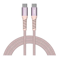 Kabel Verbatim USB-C(M) - USB-C(M) 1,2m, 60W, PD, różowy | PartsPC.pl