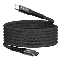 Kabel Verbatim USB-C(M) - USB-C(M) 1,2m, 60W, PD, czarny | PartsPC.pl