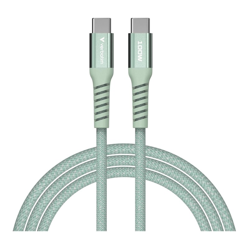 Kabel Verbatim USB-C(M) - USB-C(M) 1,2m, 100W, PD, zielony… | PartsPC.pl