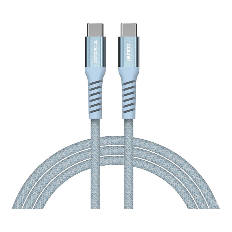 Kabel Verbatim USB-C(M) - USB-C(M) 1,2m, 100W, PD, niebieski… | PartsPC.pl