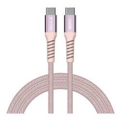 Kabel Verbatim USB-C(M) - USB-C(M) 1,2m, 100W, PD, różowy | PartsPC.pl