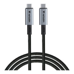 Kabel USB 4 Verbatim USB-C(M) - USB-C(M) 1,2m, 240W, PD, cza… | PartsPC.pl