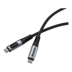 Kabel Verbatim USB-C(M) - USB-C(M) z wyświetlaczem, 1,2m, 24… | PartsPC.pl