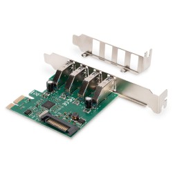 Kontroler USB 3.0 DIGITUS PCIe, 4x USB 3.0, Chipset VL805 | PartsPC.pl