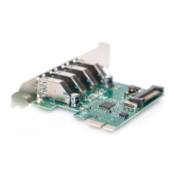 Kontroler USB 3.0 DIGITUS PCIe, 4x USB 3.0, Chipset VL805 | PartsPC.pl