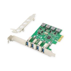 Kontroler USB 3.0 DIGITUS PCIe, 4x USB 3.0, Low Profile, Chi… | PartsPC.pl