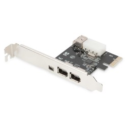 Kontroler Firewire (400) DIGITUS PCI Express, 3xZew. IEEE139… | PartsPC.pl