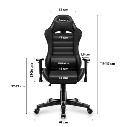 Fotel gamingowy dla dziecka Huzaro Ranger 6.0 Black | PartsPC.pl