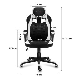 Fotel gamingowy Huzaro Force 2.5 WHITE MESH | PartsPC.pl