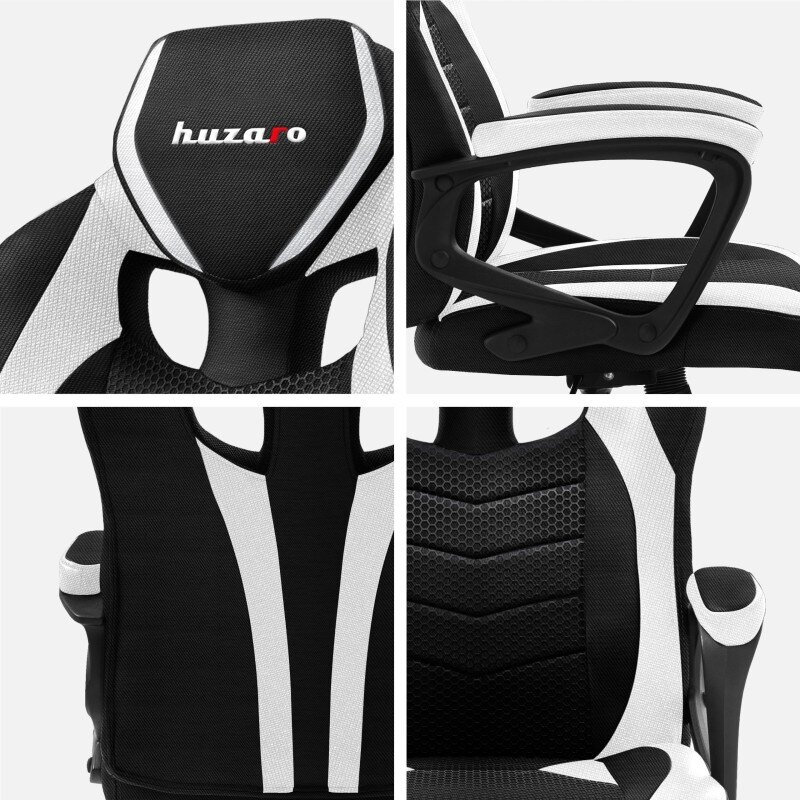 Fotel gamingowy Huzaro Force 2.5 WHITE MESH | PartsPC.pl