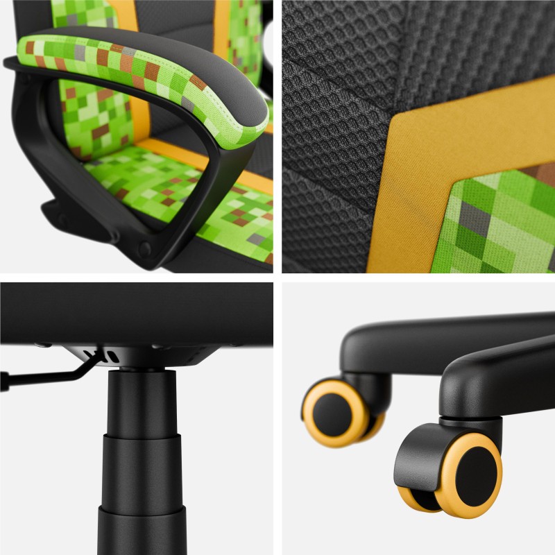 Fotel gamingowy dla dziecka Huzaro Ranger 1.0 Pixel Mesh | PartsPC.pl