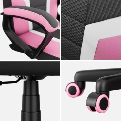 Fotel gamingowy dla dziecka Huzaro Ranger 1.0 Pink Mesh | PartsPC.pl