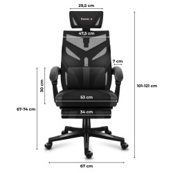 Fotel gamingowy Huzaro Combat 5.0 Black | PartsPC.pl