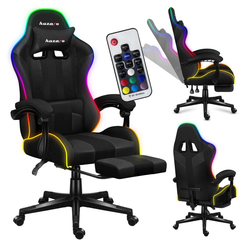 Fotel gamingowy Huzaro Force 4.7 RGB Mesh | PartsPC.pl