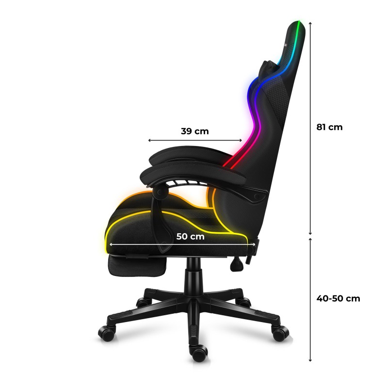 Fotel gamingowy Huzaro Force 4.7 RGB Mesh | PartsPC.pl