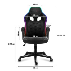 Fotel gamingowy Huzaro FORCE 2.5 RGB Carbon Mesh | PartsPC.pl