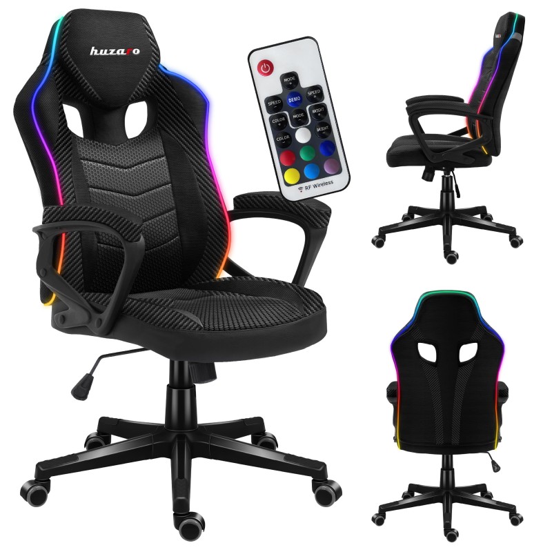 Fotel gamingowy Huzaro FORCE 2.5 RGB Carbon Mesh | PartsPC.pl